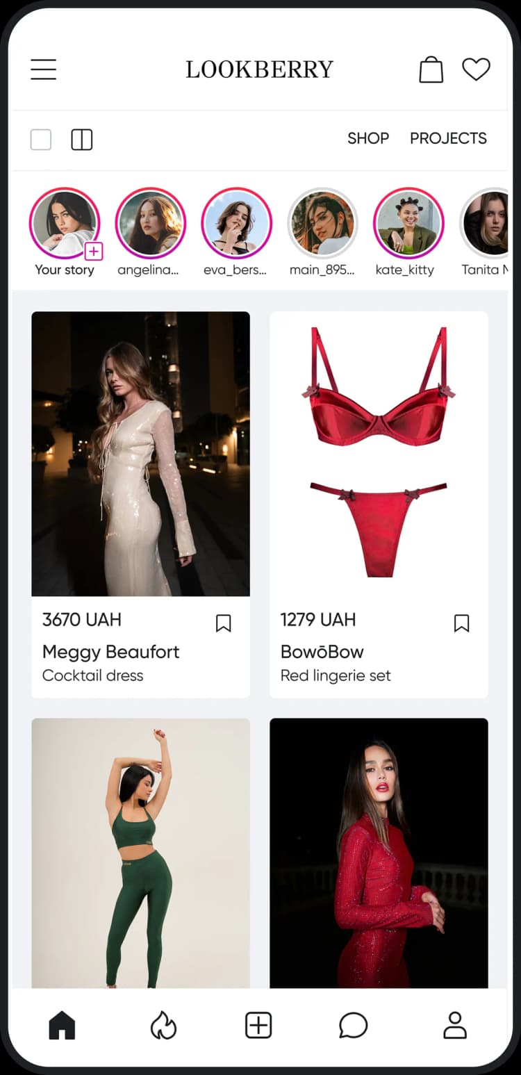 LookBerry app mockups